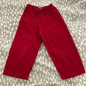 Boys red corduroy and ants elastic waist 3/3T